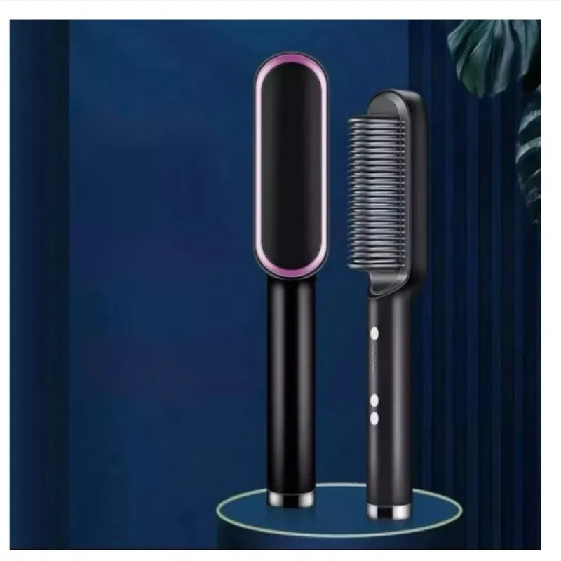 New dual-purpose heated straightening comb and curling comb with negative ions