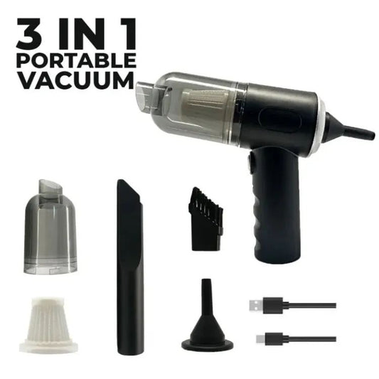 3 In 1 Portable Car Vacuum Cleaner