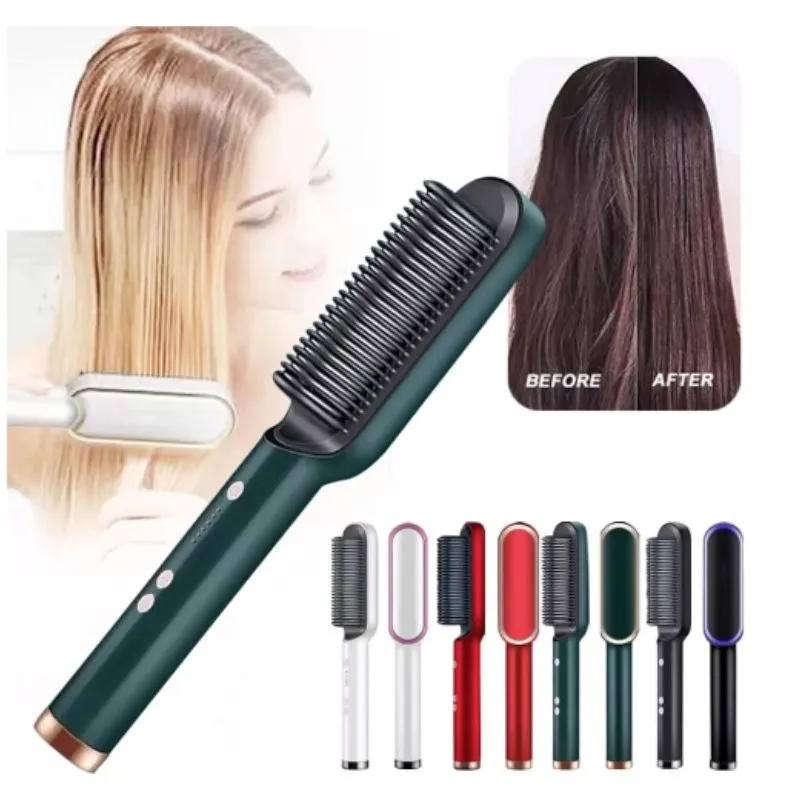 New dual-purpose heated straightening comb and curling comb with negative ions