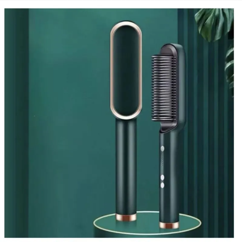 New dual-purpose heated straightening comb and curling comb with negative ions