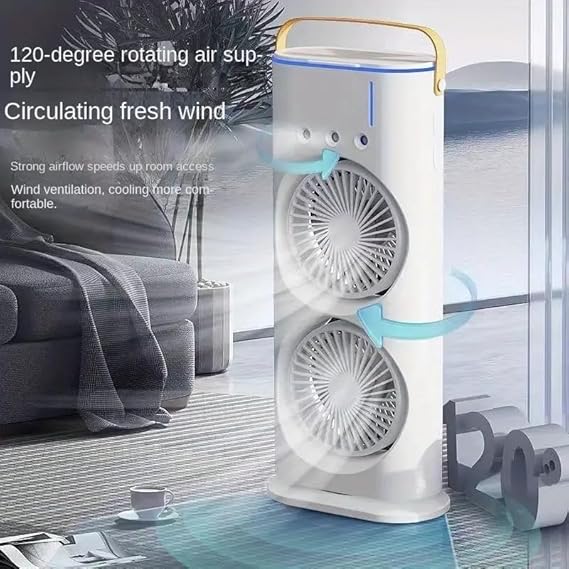 Portable Mini Double Fan Air Cooler