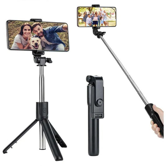 Best 3IN1 Wireless Selfie Stick R1  Tripod Stand and Bluetooth Shutter