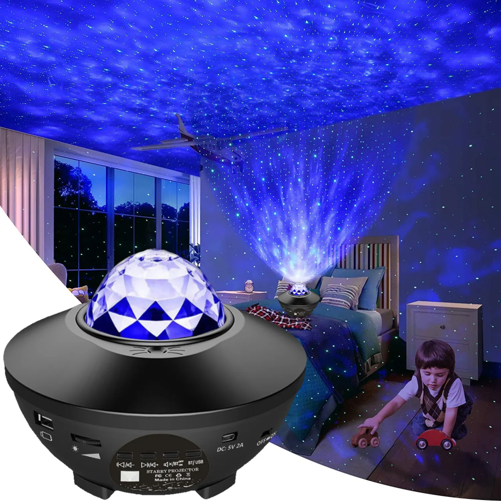 Starry Projector Galaxy Night Light with Ocean Wave Music Speaker Sky Light Projector