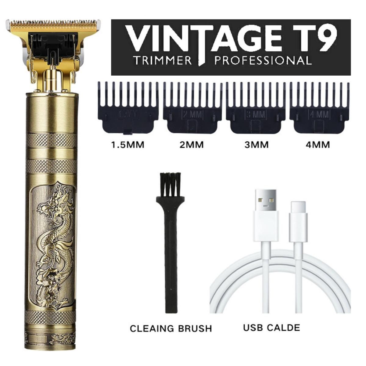 Metal Body VINTAGE T9 Dragon Style  Hair Trimmer