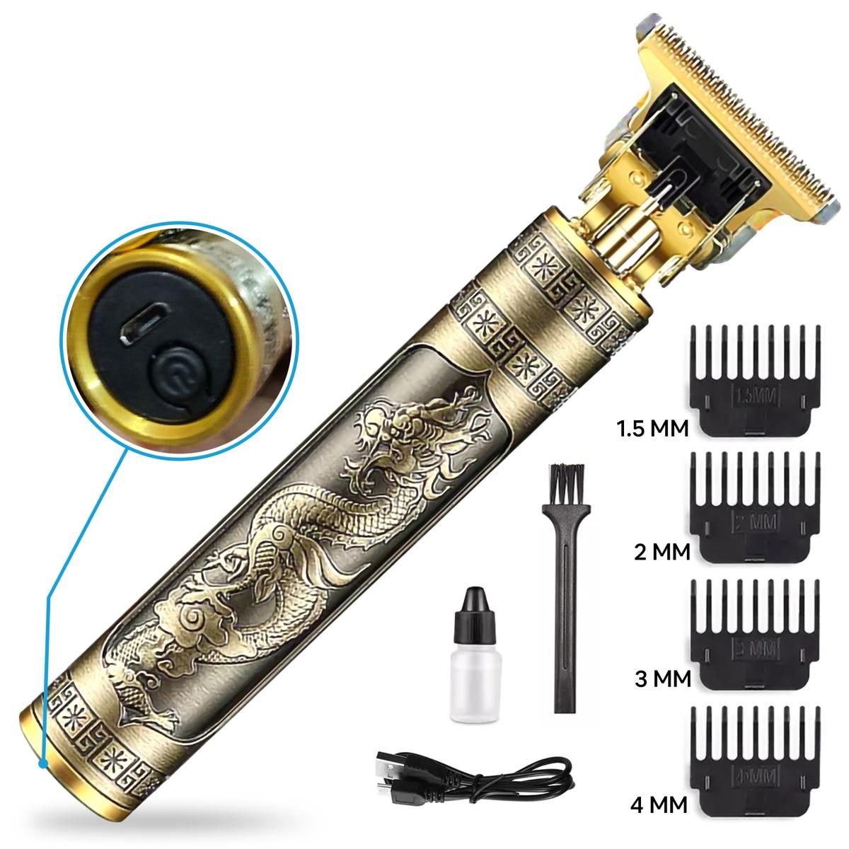 Metal Body VINTAGE T9 Dragon Style  Hair Trimmer